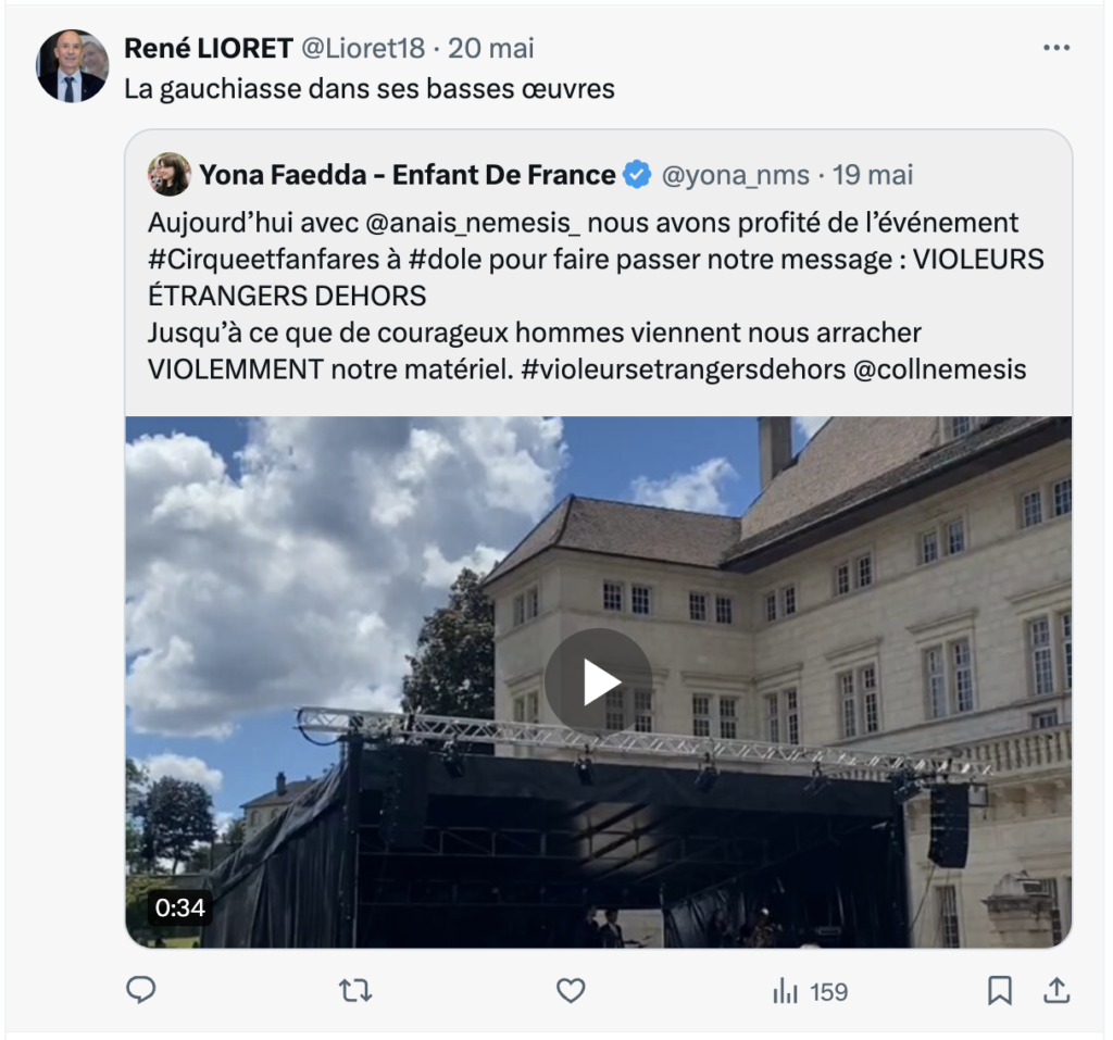 Tweet de René Lioret